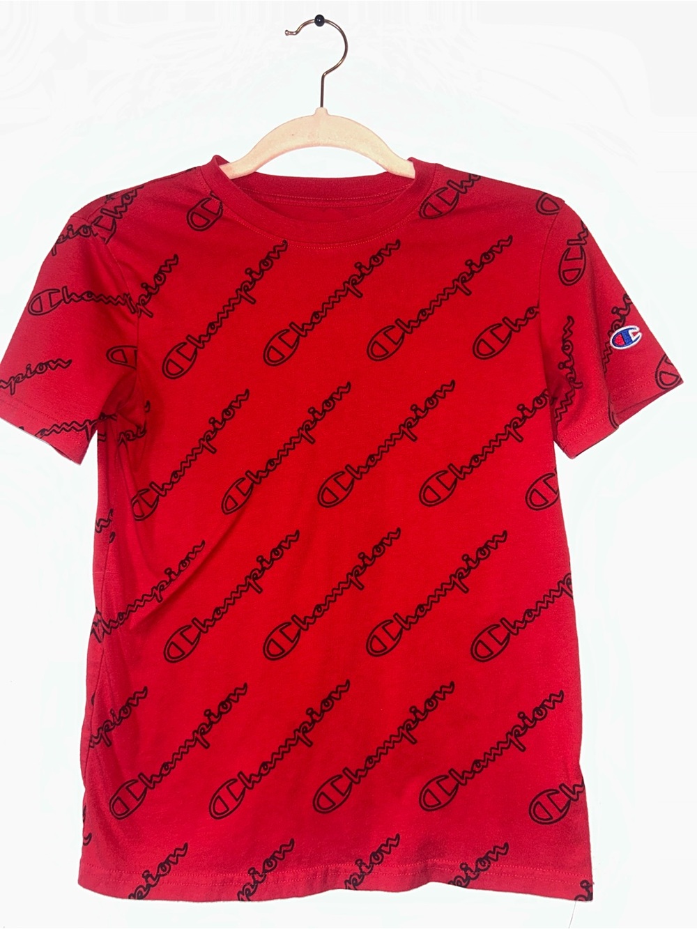 Champion Kids Red Crew Neck T-Shirt